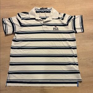PGA Tour 2019 Bethpage Black Men’s Ralph Lauren Polo Shirt- Navy White Stripes